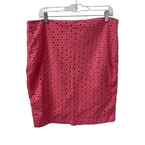 Charter Club Pink Skirt Eyelets with Matching Pink Liner Women’s Size 16